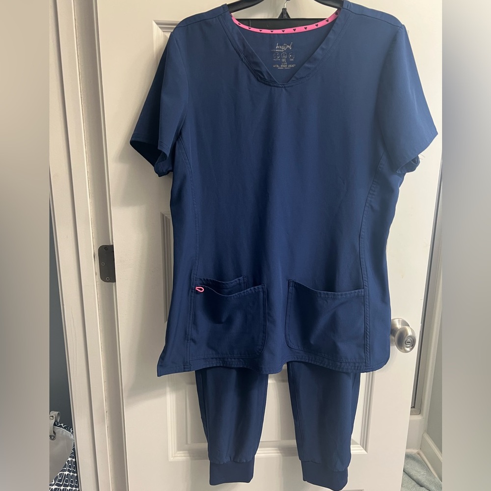 HeartSoul Women's Navy Scrub Set